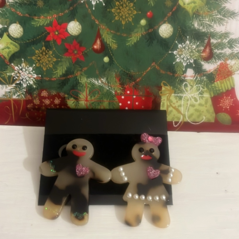 Gingerbread Christmas Earrings